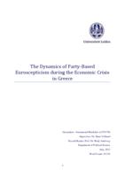 The Dynamics of Party-Based Euroscepticism during the Economic Crisis in Greece
