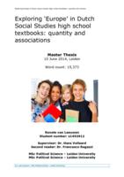 Exploring ‘Europe’ in Dutch Social Studies high school textbooks: quantity and associations