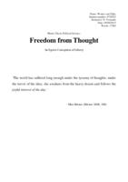 Freedom from thought: An egoist conception of liberty