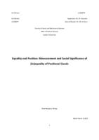 Equality and Position: Measurement and Social Significance of (in)equality of Positional Goods