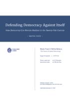 Defending democracy against itself: How democracy can remain resilient in the twenty-first century