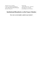 Institutional boundaries on the scope of justice: Does state coercion implies a global scope of justice?