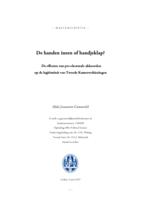 De handen ineen of handjeklap: De effecten van pre-electorale akkoorden op de legitimiteit van Tweede Kamerverkiezingen