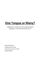 One Tongue or Many? A Negotiation of Global and Local through the English Language in a Dutch Neo-Pentecostal Church
