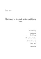 The impact of livestock raising on China's water