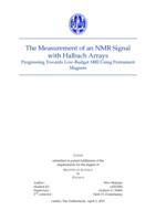 The Measurement of an NMR Signal with Halbach Arrays