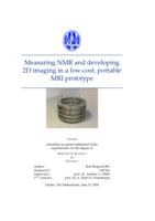 Measuring NMR and developing 2D imaging in a low-cost, portable MRI prototype