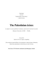 The Palestinian leistes: a study in socio-political relations and rural survival in early Roman Palestine (63BC – 70AD)