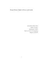 Roman Women’s Rights in Divorce and Custody