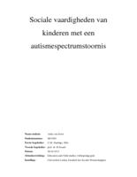 Sociale vaardigheden van kinderen met een autismespectrumstoornis