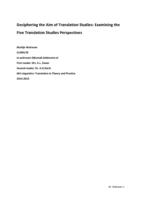 Deciphering the Aim of Translation Studies: Examining the Five Translation Studies Perspectives