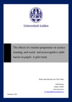 The effects of a teacher programme on science learning, and social- and neurocognitive child factors in pupils: A pilot study