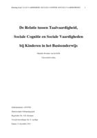 De relatie tussen taalvaardigheid, sociale cognitie en sociale vaardigheden bij kinderen in het basisonderwijs