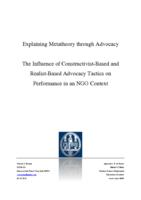 Explaining metatheory through advocacy: The influence of constructivist-based and realist-based advocacy tactics on performance in an NGO context