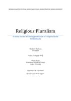 Religious Pluralism: A Study on the Declining Protection of Religion in the Netherlands