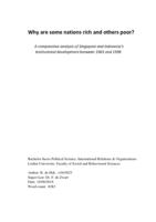 Why are some nations rich and others poor? A comparative analysis of Singapore and Indonesia’s institutional development between 1965 and 1998