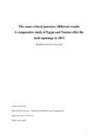 The same critical juncture, different results: A comparative study of Egypt and Tunisia after the Arab uprisings in 2011