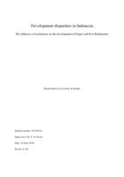 Development disparties in Indonesia: The influence of institutions on the development of Papua and East Kalimantan