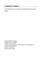 Inequality in Nigeria: An institutional analysis of the differences in prosperity between North and South Nigeria