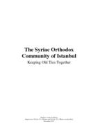 The Syriac Orthodox Community of Istanbul: Keeping Old Ties Together
