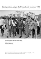 Identity-rhetoric, unity & the Warren County protests of 1982
