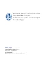 The availability of business angel and venture capital for startups after the 2008 financial crisis: To what extent can tax incentives and co-investment funds close the financing gap?