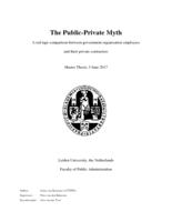 The Public-Private Myth. A red tape comparison between government organisation employees  and their private contractors