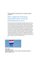 Does support for European integration derive from self-determined know-how?