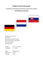 Political and Professional? A snapshot of politicisation and the senior civil service in Germany, the Netherlands and Slovakia