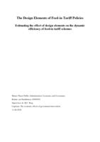 The Design Elements of Feed-in Tariff Policies: Estimating the effect of design elements on the dynamic efficiency of feed-in tariff schemes