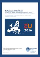 Influence of the Chair during the Dutch Presidency of the EU Council