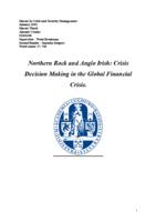 Northern Rock and Anglo Irish: Crisis Decision Making in the Global Financial Crisis