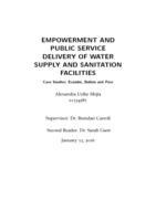 Empowerment and public service delivery of water supply and sanitation facilities. Case studies: Ecuador, Bolivia and Peru