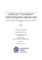 Conflict Intensity And Humanitarian Aid