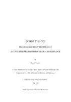 Inside the G20: Process of Legitimization at a Contested Mechanism of Global Governance