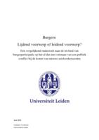 Lijdend voorwerp of leidend voorwerp? Een vergelijkend onderzoek naar de invloed van burgerparticipatie op het al dan niet ontstaan van een publiek conflict bij de komst van nieuwe asielzoekerscentra