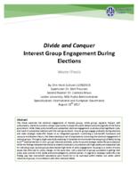 Divide and Conquer. Interest Group Engagement During Elections