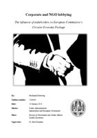 Corporate and NGO lobbying: The influence of stakeholders on European Commission's Circular Economy Package