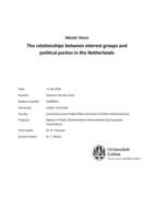 The relationships between interest groups and political parties in the Netherlands