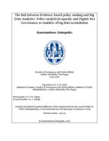 The link between Evidence-based policy making and Big Data Analytics: Policy analytical capacity and Digital-Era Governance as enablers of big data assimilation