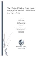 The Effects of Student Financing on Employment, Parental Contributions and Expenditure
