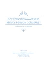 Does pension awareness reduce pension concerns? Causal evidence from The Netherlands