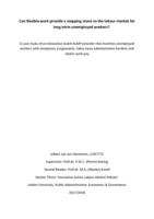 Can flexible work provide a stepping stone to the labour market for long-term unemployed workers?