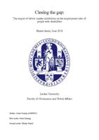 Closing the gap: The impact of labour market institutions on the employment rates of people with disabilities