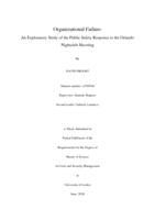 Organizational Failure: An Exploratory Study of the Public Safety Response to the Orlando Nightclub Shooting