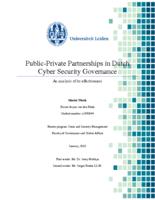 Public-Private Partnership in Dutch Cyber Security Governance: An Analysis of its Effectiveness