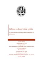 Cultuur en leren bij de politie: Over hoe de politiecultuur invloed heeft op reflectie en kennisdeling in de politieorganisatie