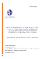 Public Diplomacy in the Dutch MFA: Views and Strategies for Domestic Audiences and Dialogue Online