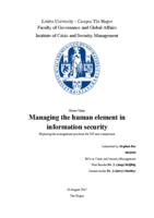 Managing the human element in information security: Exploring the management practices for ISP user compliance