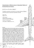 Determinants of Effectiveness in Networked Modes of EU External Governance: Do Economic Conditions Matter?